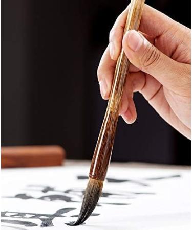 Shanlian Hubi Fine Chinese Calligraphy Brush Set - Pure Wolf Hair - Ideal for Watercolor, Kanji, Drawing - Beginner Sumi Brush Set - Buy Online on SooperMarket.com