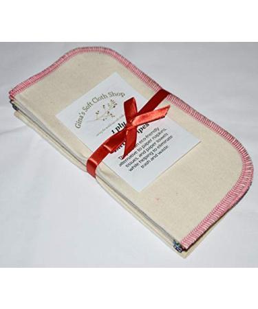 Organic Flannel Washable Baby Wipes 8x8 - Set of 10 | 1 Ply, Organic Thread, Crayon Palette - Buy Online on SooperMarket.com