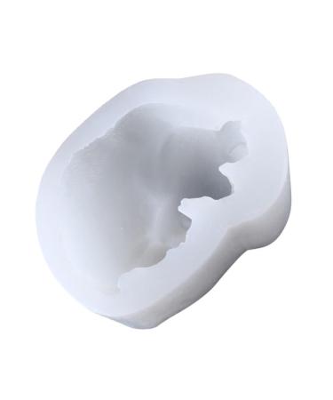 IMIKEYA Dog Fondant Molds 2pcs Mold White Cake 3D Silica Gel Decorate Baking Fondant Mold 10.8X8.5X5CMx2pcs