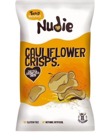 Nudie Snacks Cauliflower Crisps Katsu Curry and Cheese 80g & Caramelised Onion 80g - Buy Online on SooperMarket.com