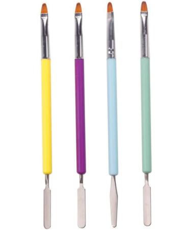 1PC Dual Ended Nail Gel Brush Acrylic Nails UV Gel Picker Extension Brush Pen Spatula Manicure Tool Purple - Buy Online on SooperMarket.com