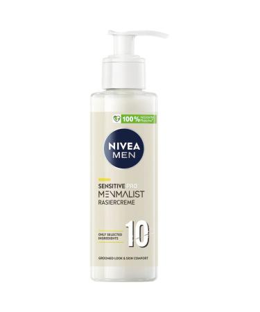 Nivea men sensitive per menmalist razor cream (200 ml) mild formula with 10 selected ingredients transparent shaving gel for full shaving and for all beard carriers 200 ml (1 Pack)