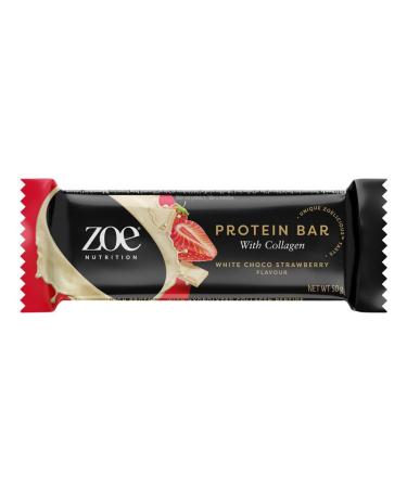 zoe Nutrition Protein Bar (50 g White Choco Strawberry) White Choco Strawberry 50 g