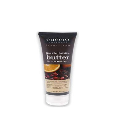 Cuccio Naturale Butter Blends - Ultra-Moisturizing  Renewing Scented Body Cream - Deep  Renewing Hydration For Dry Skin Repair - Made With All Natural Ingredients - Citrus & Wild Berry - 4 Oz