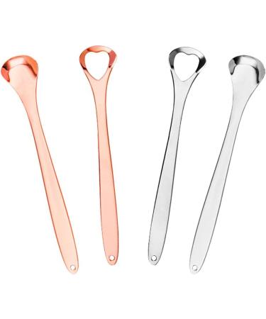 Buy Premium 2-Piece Stainless Steel Tongue Scraper Set - Versatile Schaber Tools for Effective Stain Removal | International Shipping Available - Buy Online on SooperMarket.com