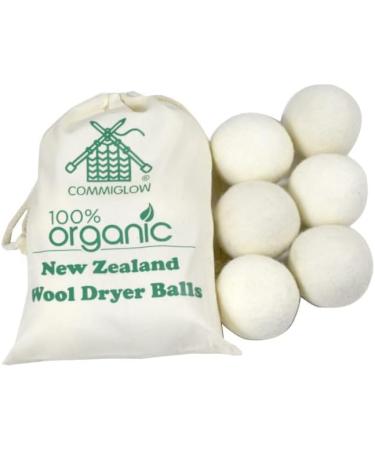Natural Wool Dryer Balls - Set of 6 | Fabric Softener & Wrinkle Reducer | Eco-Friendly Alternative to Plastic Balls & Liquid Softeners - Buy Online on SooperMarket.com