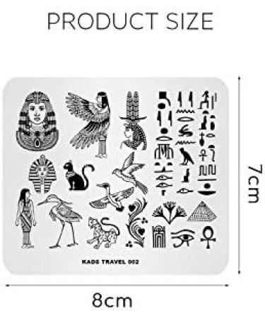 KADS Nail Stamping Plate Egypt Travel Templates for Manicure - TR002 - Buy Online on SooperMarket.com