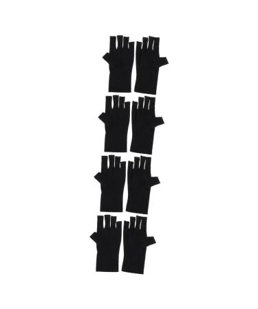 Healeved 4 Pairs Nail Gloves Gel Manicure Gloves Uv Protection Hand Gloves for Protection Sun Protection Gloves Sunblock Gloves Fingerless Gloves Nail Polish Women's Polyester Outdoor