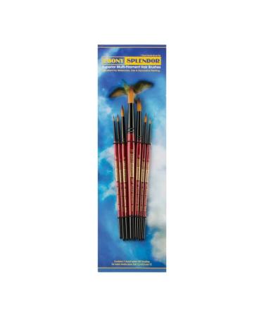 Ebony Splendor Brush Short Handle Round Set Set Round Set of 7