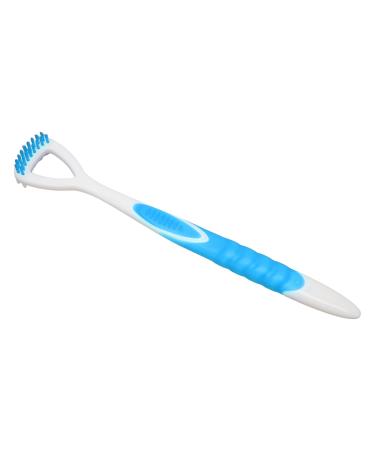 Tongue Scraper Oral Care Tongue Cleaner Tool Long Handle Double Sided (Blue)
