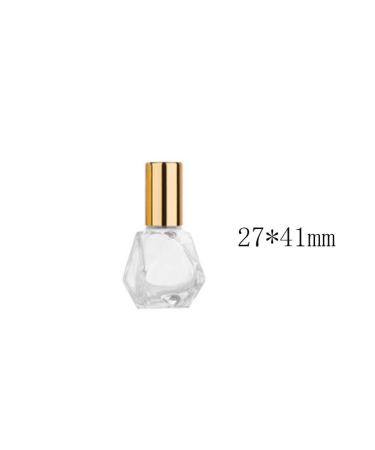 10 PCS Mini Portable Clear Glass Roller Bottles 8ml - DIY Essential Oil Roll On with Stainless Steel Ball Cap - Buy Online on SooperMarket.com