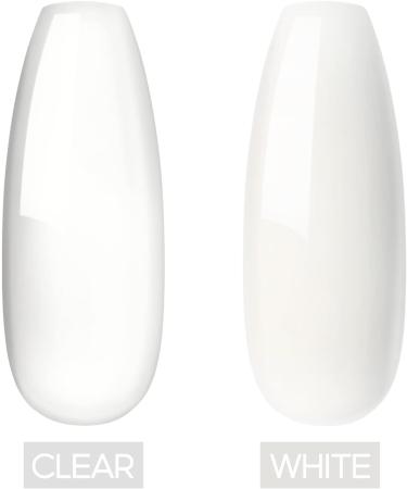 PEACECOLOR Acrylic Nail Kit 8G 2PC Clear White Acrylic Powder Set Professional Acrylic Nail Powder for Nail Acrylic Extension Nail Carving Long-Lasting No Nail Lamp Needed for Home DIY color 167 - Buy Online on SooperMarket.com