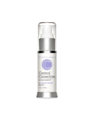 CONTROL CORRECTIVE Redness Relief Serum 1 Oz - Botanical Extracts & Skin Balancing Vitamins Calms Hydrates & Strengthens Sensitive Skin No Parabens Or Synthetic Dyes Japanese Green Tea Soothing