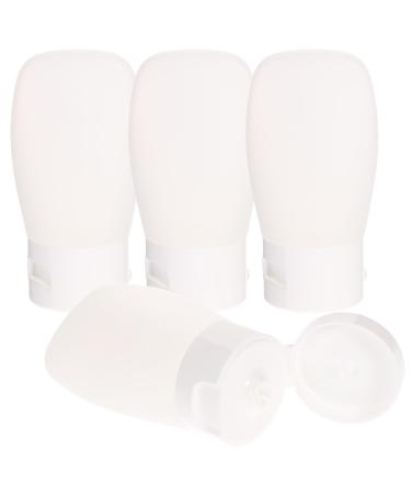 FRCOLOR Travel Shampoo Bottles Silicone Travel Bottles silicone travel bottle set squeezy lotion bottles portable shampoo bottles 4Pcs 30ml Refillable Travel Lotion 3.2x3.2x8.5 White