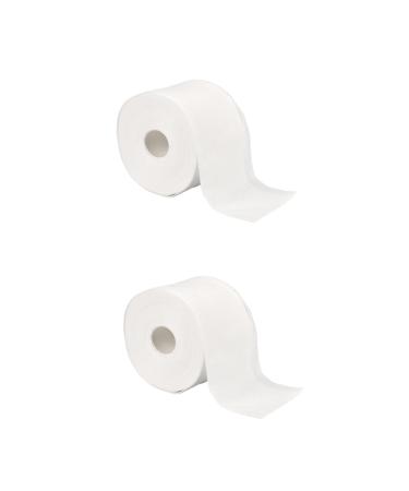 GLEAVI 2 Rolls Cleaning Wipes Disposable Pad Clean Wipe Towel Disposable Makeup Wipes Makeup Accessories Nail Polish Accessories Wipe Double Layer White