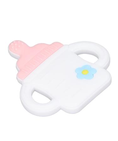 LBEC Cartoon Bottle Shaped Easy Grip Silicone Teether for Baby Bath Gift