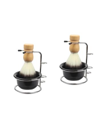 Beavorty 2 sets of razor -razor stammering razor. Razor cup shaving cup shaving razor Razor Shaving Rustproof steel desk travel bowl cover 12x8.5cmx2pcs blackx2st