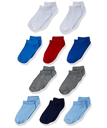 Hanes Baby and Toddler Socks, Boys' and Girls' Ankle and Low Cut, 10-Pair Packs Low Cut 4-5T Assorted