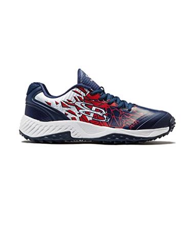 Boombah Men's Dart Fracture Turf Shoes - Multiple Colors - Multiple Sizes Navy/Red 11
