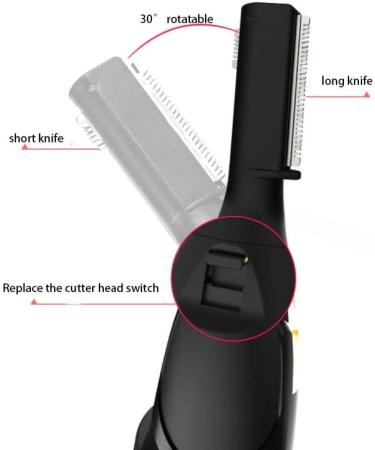 Portable Eyebrow Shaper Trimmer Kit - Double-Sided Cutter Head & Pencil Hair Remover for Effortless Eyebrow Grooming - Black - Ship Internationally - Buy Online on SooperMarket.com