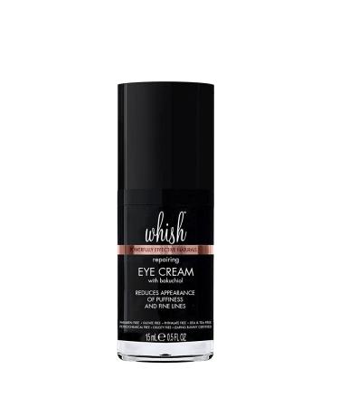 Whish Repairing Eye Cream - Reduces Puffiness & Appearance of Fine Lines  Reduces the Appearance of Bags & Dark Circles  Has Gentle All Natural Retinol Replacement  Backuchiol - .5 fl oz