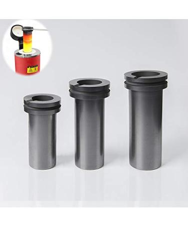 Graphite Crucible, 1kg/2kg/3kg High Purity Graphite Crucible, Melting Gold, Silver, Copper, Furnace Casting Mould Melt Jewelry Tools (3 KG)