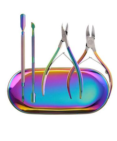 Desikixudy Nail Care Kit - 5 in 1 - Cuticle Nipper Cuticle Cutter and Cuticle Scrapper Nail Tools
