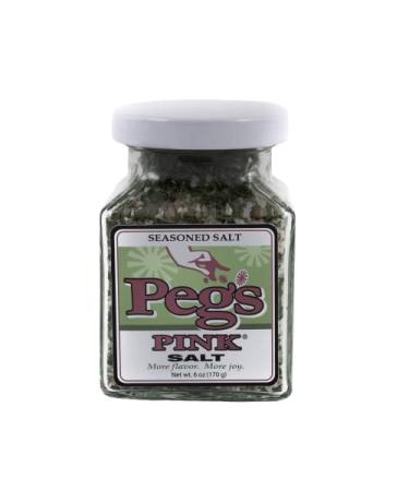 Peg's Pink Salt Seasoned Salt - Gourmet Seasoning - All Purpose for Cooking - Salt with Herbs and Spices (6 oz)