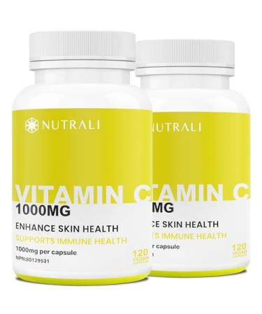 MAXIMUM POTENCY 1000mg Vitamin C Capsules Vital Immune Support Powerful Antioxidant Healthy Skin Bones and Teeth Helps Metabolize Nutrients Slow Release Vegan Gluten Free. 240 Easy to Swallow Capsules. 2 Packs 240 count (Pack of 1)