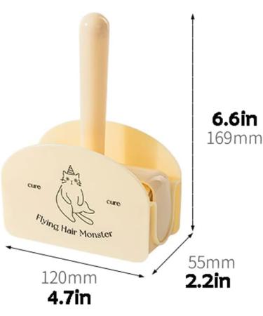 Extra Sticky Lint Roller for Pet Hair - Yellow Cat & Dog Hair Remover for Couch Clothes & Furniture | Effective Fur Removal Tool - Buy Online on SooperMarket.com