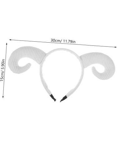 Gogogmee Sheep Horn Headband Head Band Halloween Decor Animal Headdress Halloween Hair Accessory Horn Hairband Funny Hairband Sheep Horn Hair Hoops Hair Decor Photo Prop Cotton White One Size White - Buy Online on SooperMarket.com