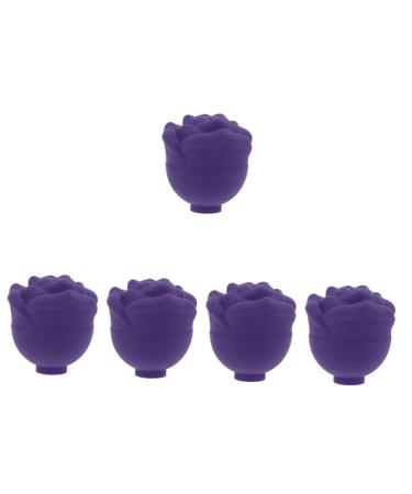 FRCOLOR 5pcs Rose Face Ice Tray Food Grade Silicone Portable Ice Mold Silicone Ice Roller Mini Ice Cube Maker Chocolate Molds Sphere Ice Cube Mold Jelly Soap Pudding Mould Skin Ice Roller
