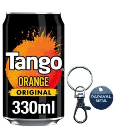 Tango Soft Drink Pack of 330ml with Key Ring (24x330ml Orange) Orange 24x330ml