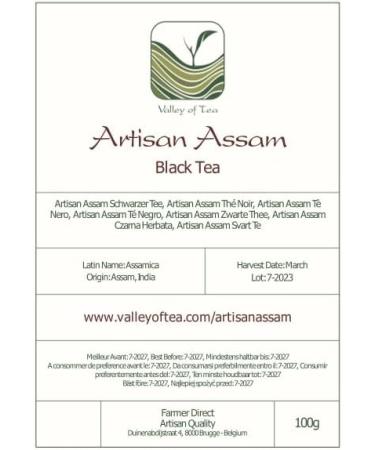 Assam Black Tea from India - Artisan Big Leaf Golden Quality - 100g - Buy Online on SooperMarket.com