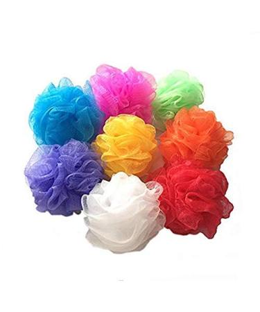 BlueQueen Loofah Sponges Loofahs for Kids Colorful Sponges Mesh Pouf Resuable Shower Sponges Loofah Bath Ball Back - Assorted Color