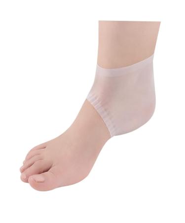 minkissy 1 Pair Silicone Gel Moisturizing Socks Breathable Socks for Men& Women Anti- Slip Silicone Feet Heel Socks Silicone Heel Sleeves Silicone Gel Socks Antichapping Socks Repair Insole