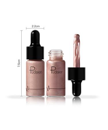 Go Ho Liquid Highlighter Makeup Illuminator - Waterproof 3D Glow Shimmer for Face and Body, Cheeks, Eyes, and Lips - Champagne Gold 03 - Buy Online on SooperMarket.com