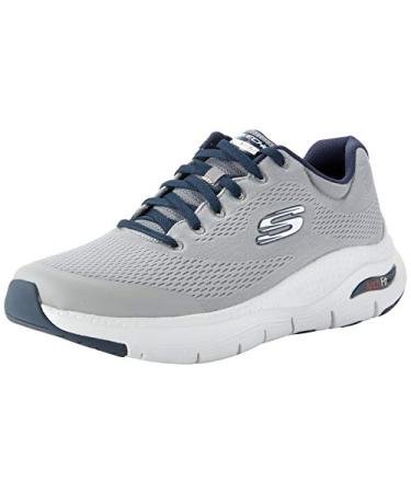 Skechers Men's Arch Fit Oxford 12 X-Wide Gray/Navy