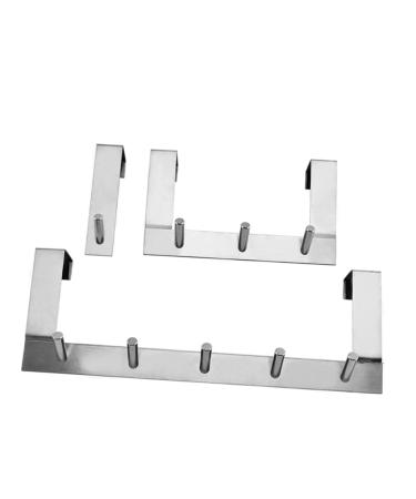 CHILDWEET Stainless Steel Hooks Hanging Racks for Clothes Over The Door Hook Clothes Hook Nail Cloth Hook 35.6X12.5X4CM As Shown