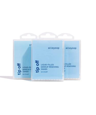 Alleyoop Tip Off Liquid-Filled Makeup Removing Swabs - 3-Pack x 24 Count | Aloe Vera for Calming and Soothing Skin - Buy Online on SooperMarket.com