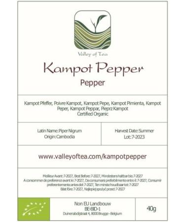 Cambodian Kampot Pepper - Premium Black Peppercorns 40g - Buy Online on SooperMarket.com