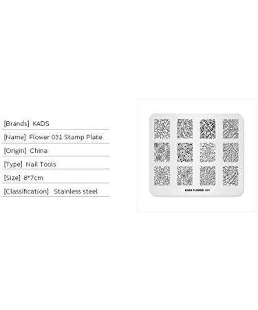 Alexnailart Nail Art Stamping Plate Natural Flower Branches Template Image Plate Nail Art Tools (FL031) - Buy Online on SooperMarket.com