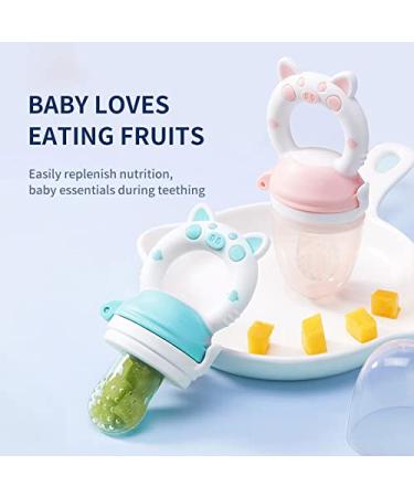 BPA-Free Baby Food Feeder & Teether - Best Teething Toy for Baby Teething Relief (Pink) - Buy Online on SooperMarket.com