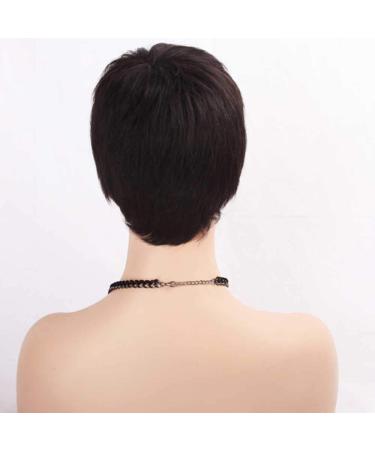 Shop 8-Inch Straight Human Hair Wigs with Bangs | Glueless Bob Wigs for Black Women | Brazilian Remy Short Hair - 130% Density - Buy Online on SooperMarket.com