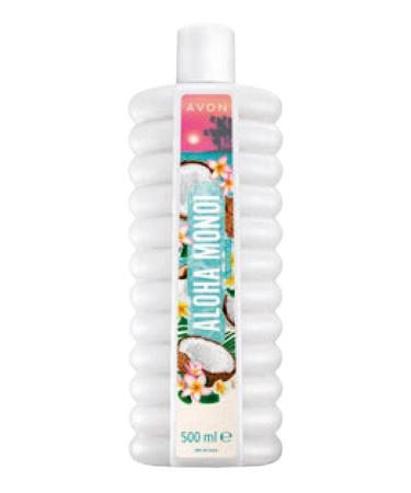 Pack of 2 Avon Senses Aloha Monoi Bubble Bath Tropical coconut water tiare flower and vanilla pods 2 x 500ml