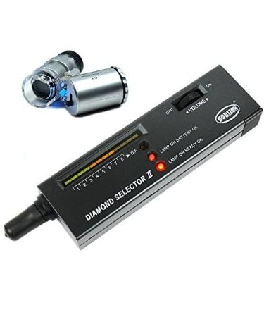 Diamond & Gold Testers - Jeweler diamond tool kit : Portable Diamond Tester - 60X Illuminated Loupe - Arts, Crafts & Sewing
