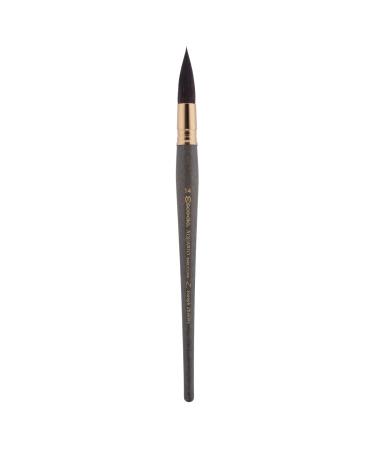 Escoda Aquario Gold Series 1140 Joseph Zbukvic Artist Watercolor and Acrylic Paint Brush, Short Handle, Round Mop, Petit Gris Natural Squirrel Hair (Size 14)