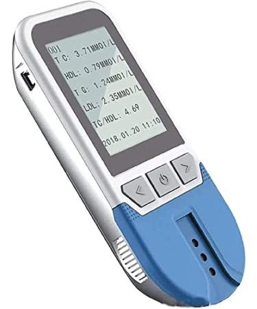 Multifunction Lipid Monitor Meter kit 5 in 1 CHDL LOL HDL and Total Cholesterol Tester with 10 Test Strips Multiple Sets of Memory Values Quick Results.