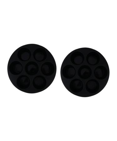 Zerodeko 2pcs Silicone Cake Cup Kitchen Accessories Kitchen Accesories Blackc Grids Cake Cups Cake Making Tool Silicone Molds Popsicles Molds Muffin Pans Silicone Bakeware Muffin Cake Cups 21X21X4.5CM Black