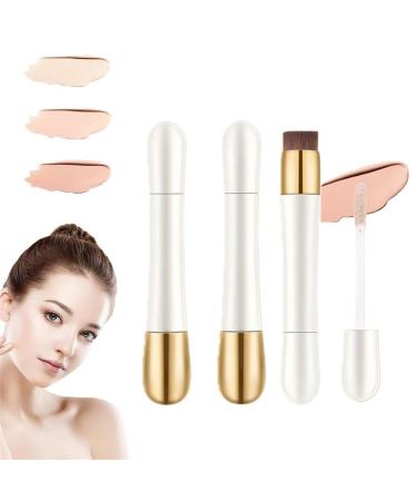 2 in 1 Foundation Anti-Wrinkle Concealer Heykomi 2 In 1 - Foundation Full Coverage Foundation Long Lasting Anti-Wrinkle Concealer for All Skins(03#Natural color 2pcs)